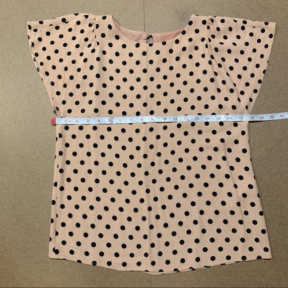 Red VALENTINO Micro Polka Dot Print Blouse, Size 38 IT (US 2) - Picture 14 of 16